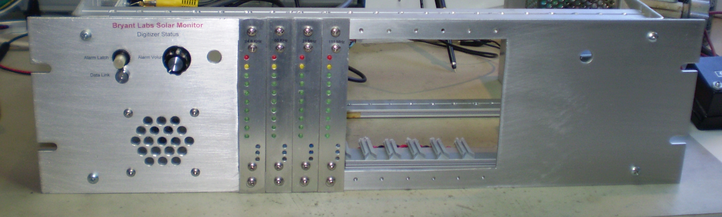 Front view of the completed system